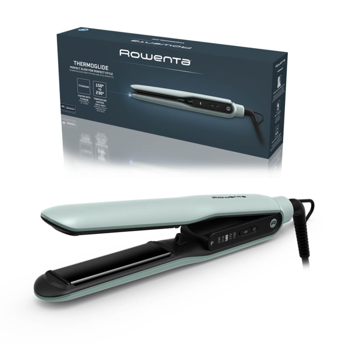 Placa de indreptat parul Rowenta ThermoGlide SF5120E0, 5 trepte de temperatura, oprire automata, placi flotante, incalzire in 30s, verde & negru [12]