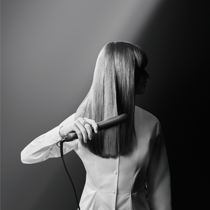Placa de par Rowenta EasyLiss Karl Lagerfeld SF161LF0, învelis Ceramic Tourmaline, 200 °C, Funcția Straight & Curl, negru [7]