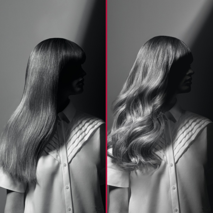 Placa de par Rowenta EasyLiss Karl Lagerfeld SF161LF0, învelis Ceramic Tourmaline, 200 °C, Funcția Straight & Curl, negru [6]