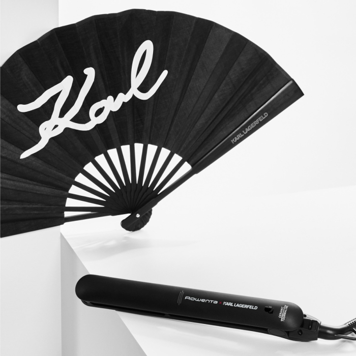 Placa de par Rowenta EasyLiss Karl Lagerfeld SF161LF0, învelis Ceramic Tourmaline, 200 °C, Funcția Straight & Curl, negru [8]