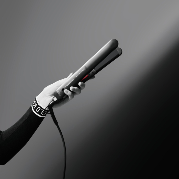 Placa de par Rowenta EasyLiss Karl Lagerfeld SF161LF0, învelis Ceramic Tourmaline, 200 °C, Funcția Straight & Curl, negru [9]