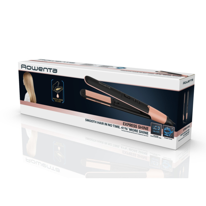 Placa de par Rowenta Express Shine SF4620F0, 210 grade, învelis ceramic, 8 trepte de temperatura, negru [13]