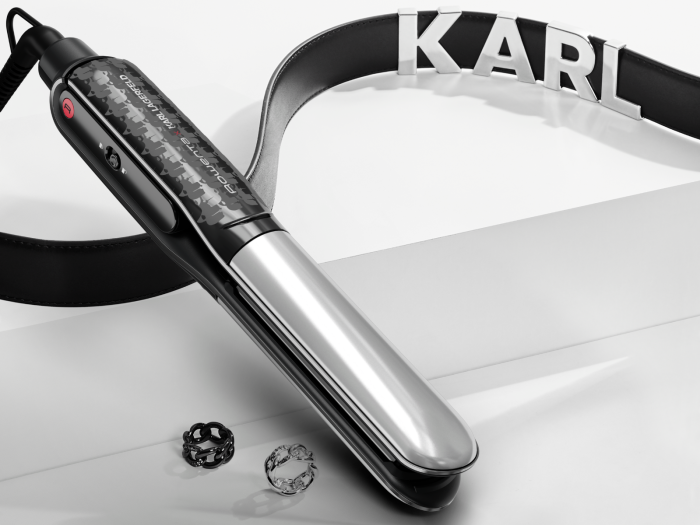 Placa de par Rowenta Karl Lagerfeld Thermostyle SF712LE0, invelis ceramic, tehnologie cu ioni, 5 trepte de temperatura, functie boost, oprire automata, negru [10]