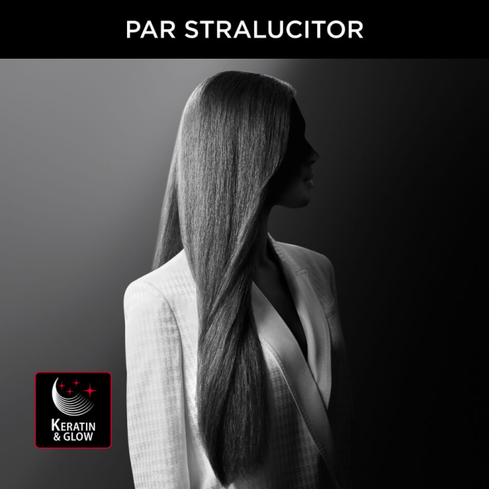 Placa de par Rowenta x Karl Lagerfeld Extra Liss SF411LF0, invelis Keratin & Glow, temperatura ajustabila 130°C - 230°C, afisaj LED, varf rece, incalzire rapida in 30 secunde, negru [10]
