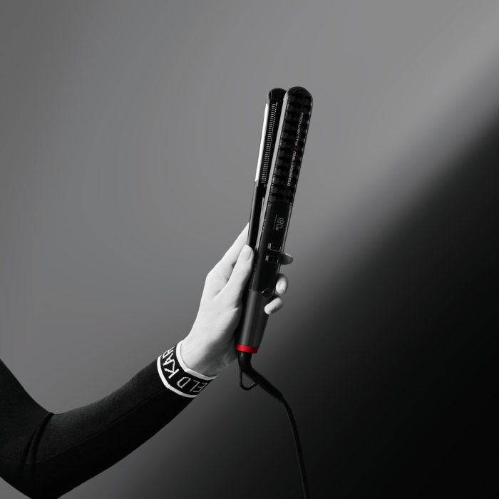 Placa de par Rowenta X Karl Lagerfeld SF466LF0, învelis Keratin & Glow, placi flotante, 140 - 210 grade, ecran LCD, negru [6]