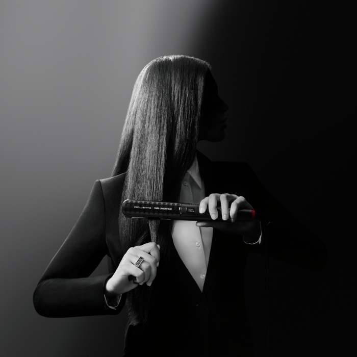 Placa de par Rowenta X Karl Lagerfeld SF466LF0, învelis Keratin & Glow, placi flotante, 140 - 210 grade, ecran LCD, negru [7]