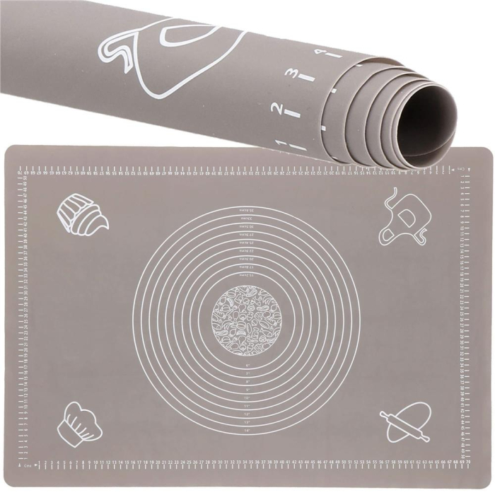 Plansa din silicon alimentar de framantat aluat, rezistenta la temperaturi ridicate, 65x45cm, gri [7]