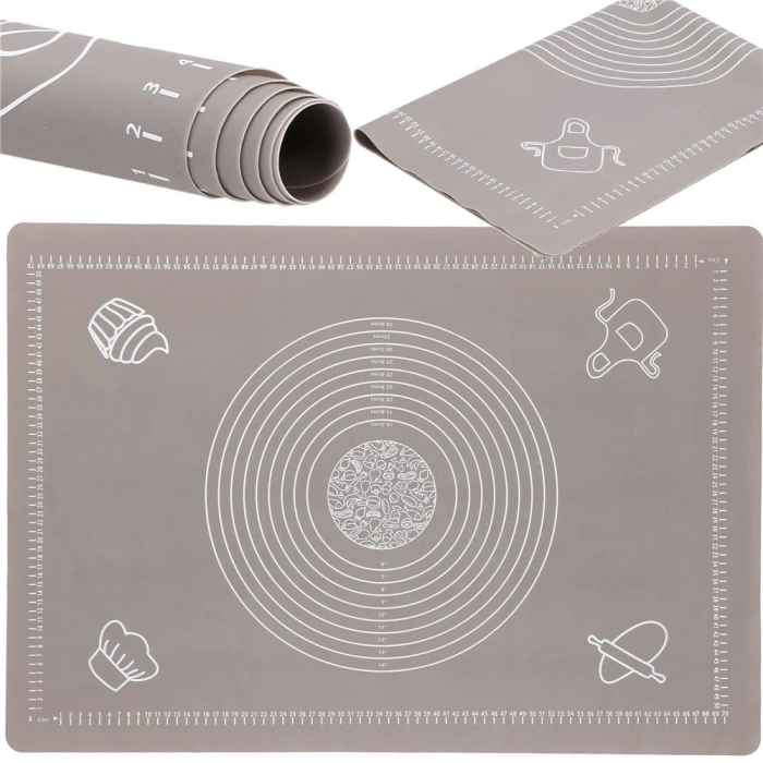 Plansa din silicon alimentar de framantat aluat, rezistenta la temperaturi ridicate, 65x45cm, gri [4]