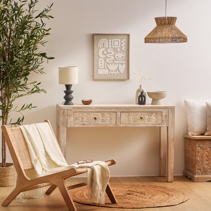 Planta artificiala maslin decorativ cu ghiveci, frunzis fin si ramuri bogate, fara intretinere, 80x80x210 cm, verde [8]