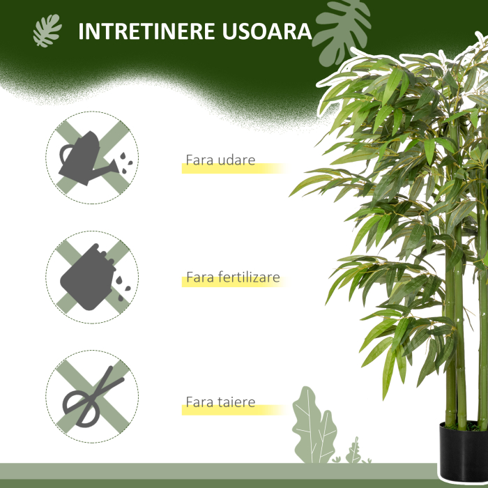  planta artificiala bambus in ghiveci, 140 cm [7]