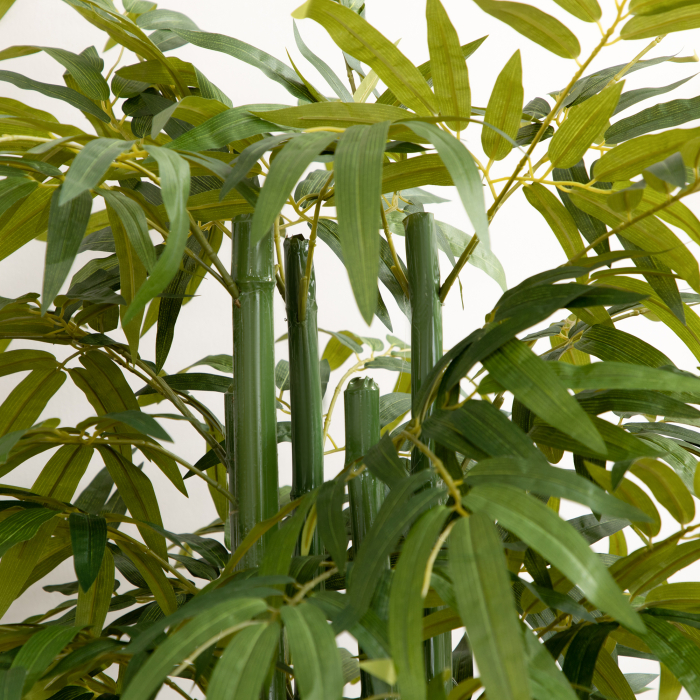  Planta Artificiala de Bambus, 180 cm, Realista, cu Ghiveci Decorativ pentru Living si Dormitor, Verde [7]