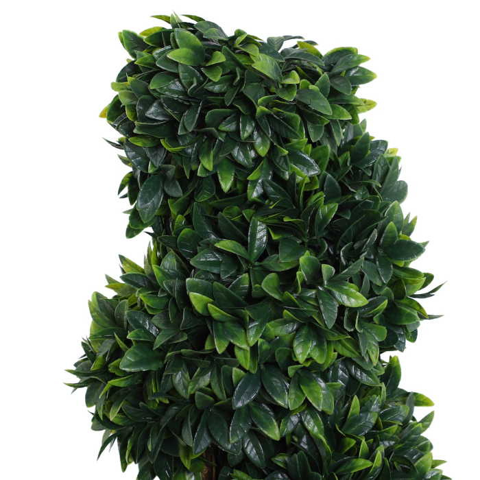  Planta Artificiala Decorativa Buxus in Spirala cu Ghiveci Inclus, Ф32x120 cm, Verde [9]
