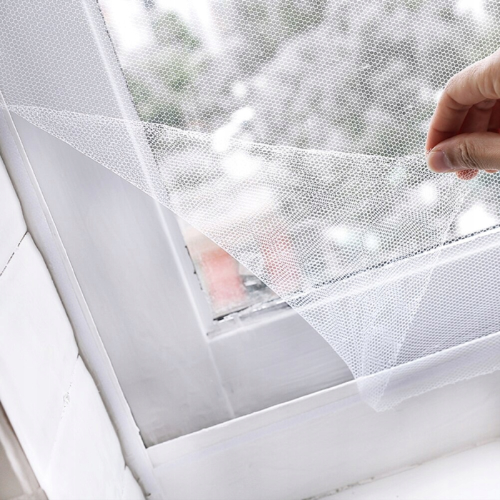 Plasa anti-insecte, pentru geam, fixare scai, dimensiune ajustabila, 150x180cm, alb [3]
