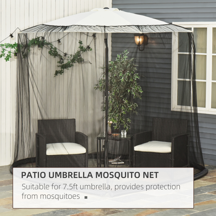 , Plasa anti tantari pentru umbrela, Pentru Aer Liber, Material tip plasa, Oxford, 300cm x 300cm x 230cm, Negru [6]
