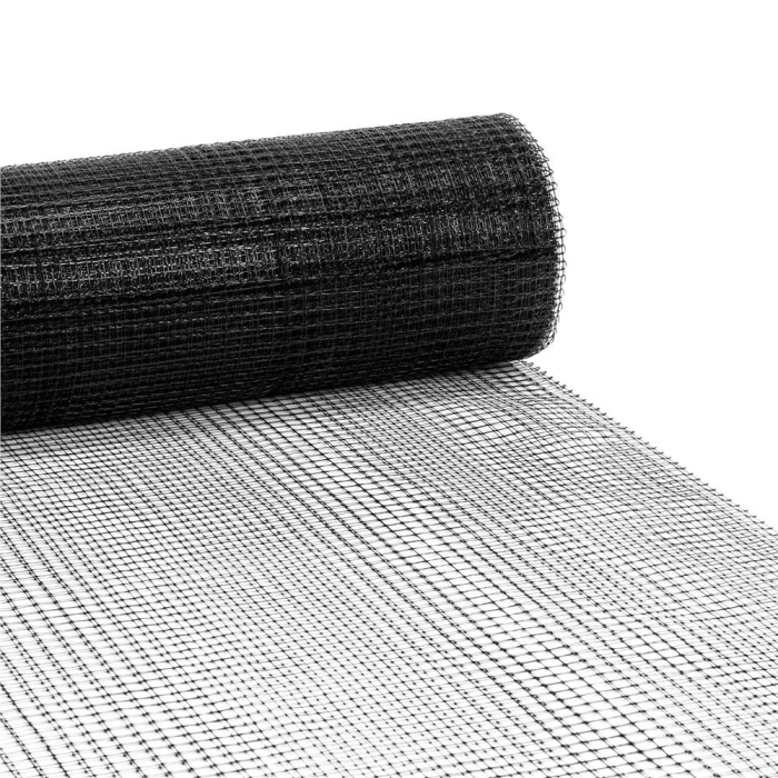 Plasa gradina anti daunatori si cartite, 45g/m2, 2x200 metri, ochiuri 15 mm, negru [15]