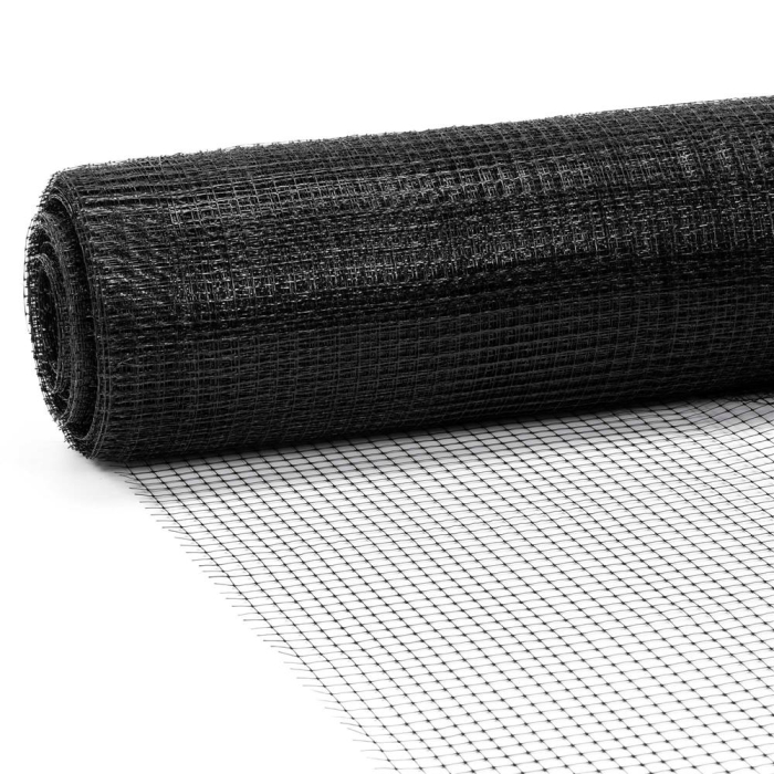 Plasa gradina anti daunatori si cartite, 45g/m2, 2x200 metri, ochiuri 15 mm, negru [25]