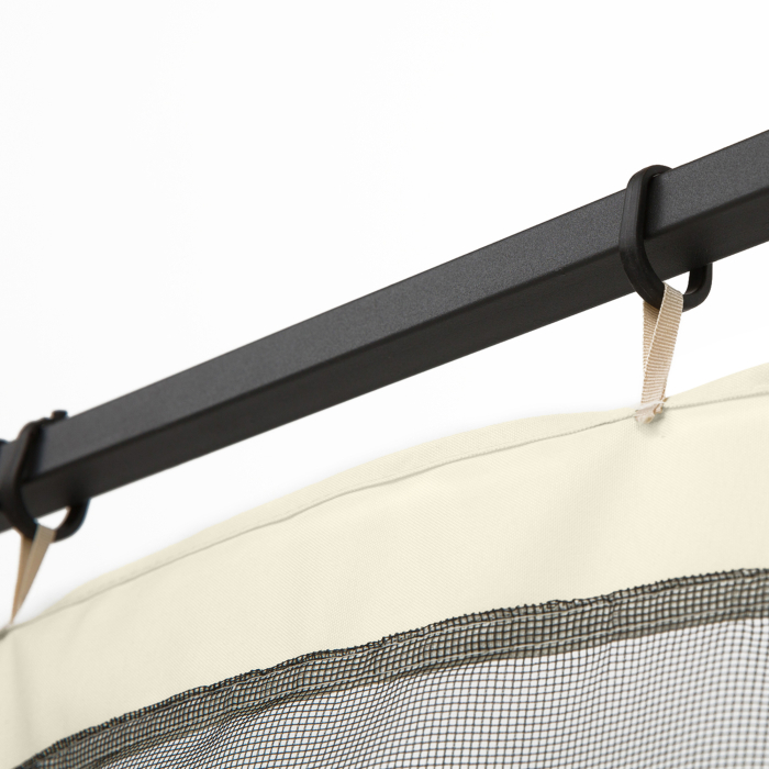  Plasa tantari Foisor 352×207 cm - Fermoar, Negru & Bej [8]