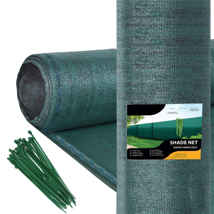 Plasa umbrire si intimitate pentru gard, 1.2m latime, 50m lungime, 140g densitate, gri [3]