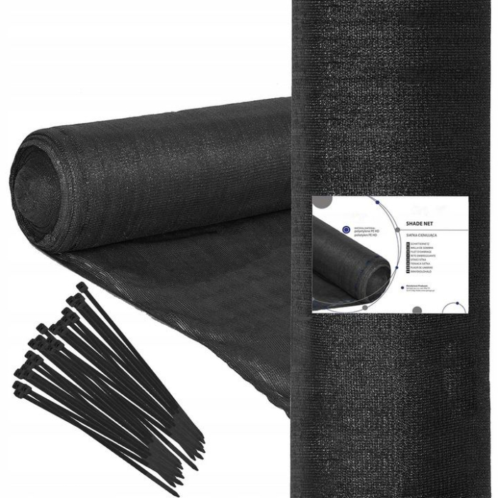 Plasa umbrire si intimitate pentru gard, 1.5m latime, 50m lungime, 140g densitate, gri [2]