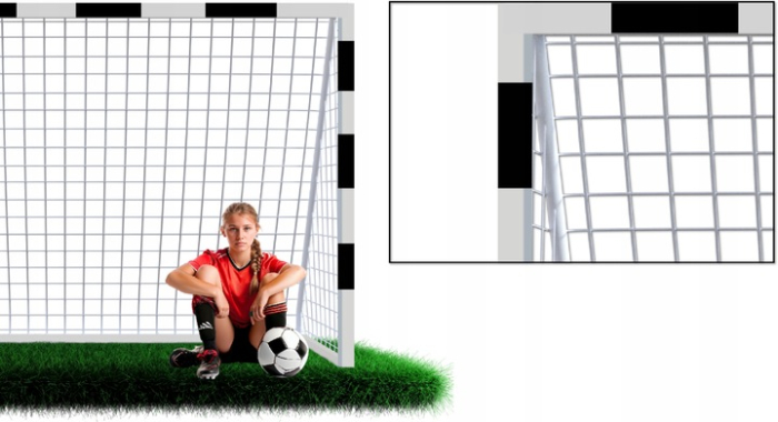 Poarta de fotbal din otel, 200x300 cm, profil 38mm, cu elemente de fixare [5]