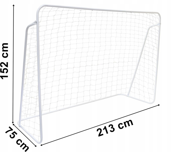 Poarta de fotbal pentru copii, 213x152x75 cm, alb – otel durabil, usor de asamblat, ideala pentru joaca in aer liber [7]