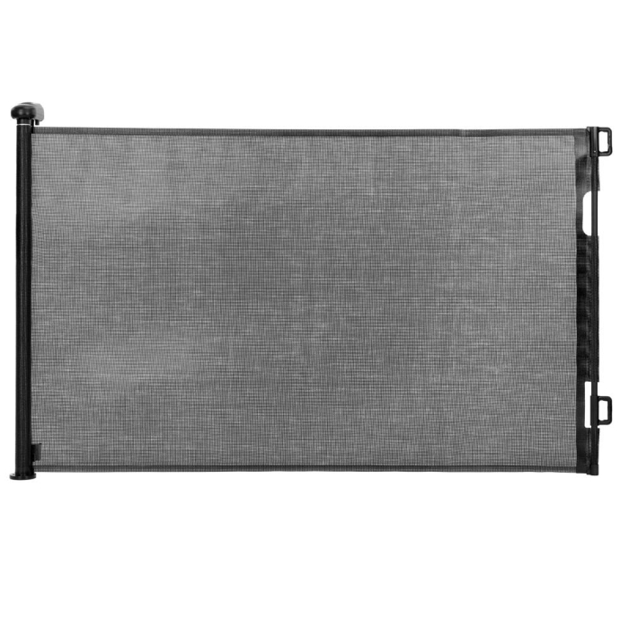 Poarta siguranta retractabila extensibila copii animale, 162x86 cm, montaj perete, negru [2]
