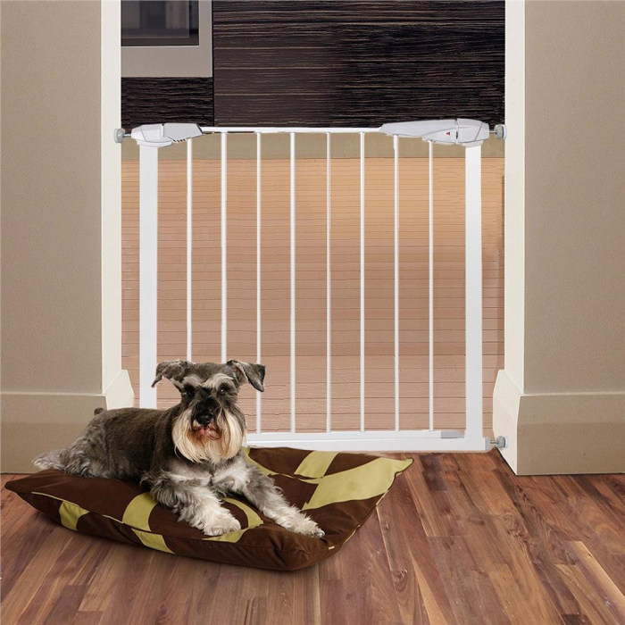 Poarta de siguranta Safety Gate pentru scari, ajustabila 111-120 cm, din otel, alba [9]