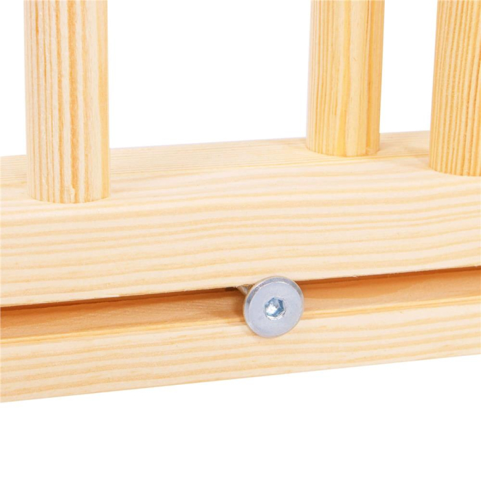 Poarta de siguranta Safety Gate pentru scari, ajustabila 72-122 cm, din lemn, maro [3]