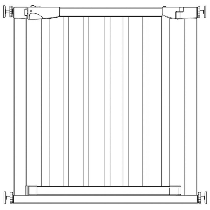 Poarta de siguranta Safety Gate pentru scari, ajustabila, din lemn cu structura otel, 75-82cm, negru maro [12]