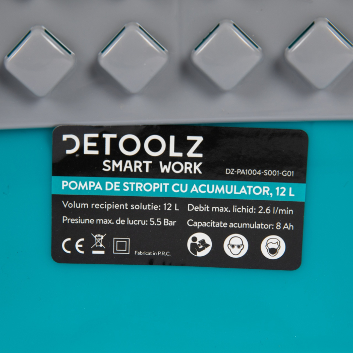 Pompa de stropit cu acumulator, Detoolz 12L [8]