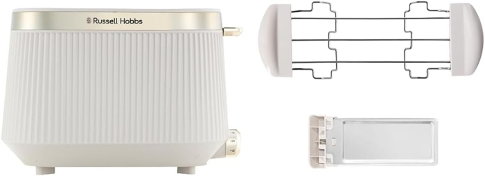Prajitor de paine 2 felii Russell Hobbs 26761-56 Bronte, 980W, 6 niveluri rumenire, lift & look, functie dezghetare, Stone [8]