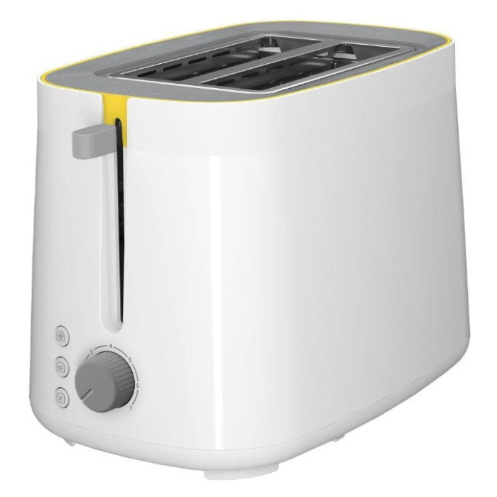 Prajitor de paine Beko TAM4220W, 800 W, 2 felii, 7 niveluri de rumenire, fante extra-large, functie 3 in 1, alb/gri [2]