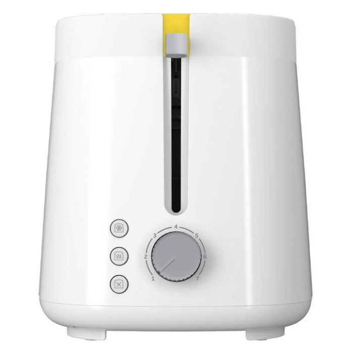 Prajitor de paine Beko TAM4220W, 800 W, 2 felii, 7 niveluri de rumenire, fante extra-large, functie 3 in 1, alb/gri [4]