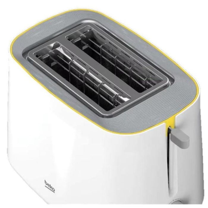 Prajitor de paine Beko TAM4220W, 800 W, 2 felii, 7 niveluri de rumenire, fante extra-large, functie 3 in 1, alb/gri [6]