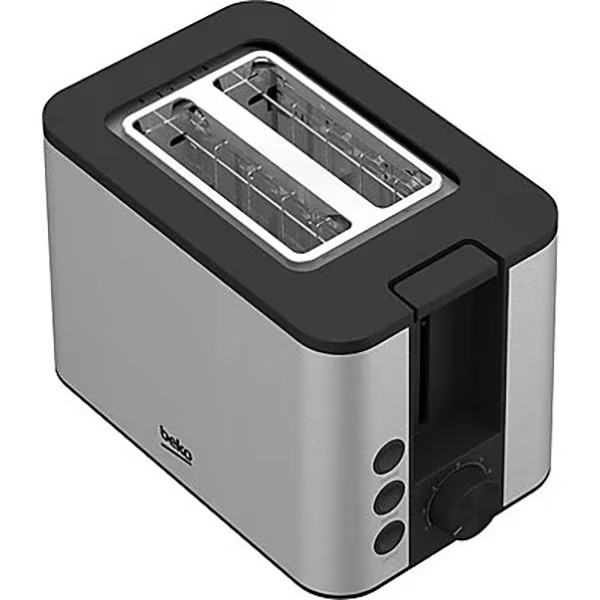 Prajitor de paine Beko TAM7321I, 950 W, 2 felii, 7 niveluri de rumenire, fante extra-large, functie 3 in 1, memorare, argintiu/negru [3]