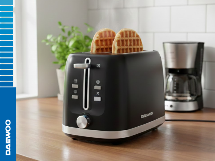 Prajitor de paine Daewoo DBT280B, 800 W, 6 trepte, 2 felii, functie decongelare, mecanic, buton anulare, Negru [8]