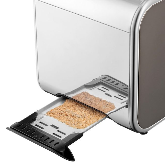 Prajitor de paine Russell Hobbs Distinctions, 2 fante, gratar chifle, tava firimituri detasabila, design premium, titan [13]