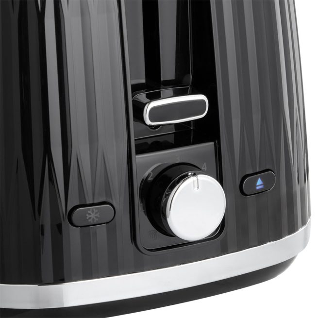 Prajitor de paine Russell Hobbs Eden, 2 fante, gratar chifle, tava firimituri detasabila, design modern, negru [10]