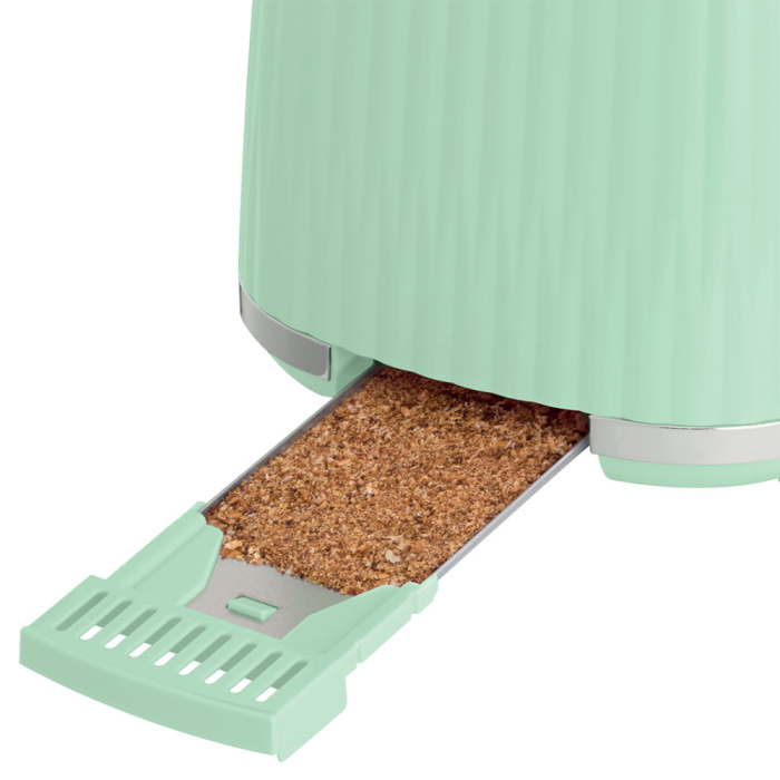 Prajitor de paine Russell Hobbs Eden, 2 fante, gratar chifle, tava firimituri detasabila, design modern, verde [6]