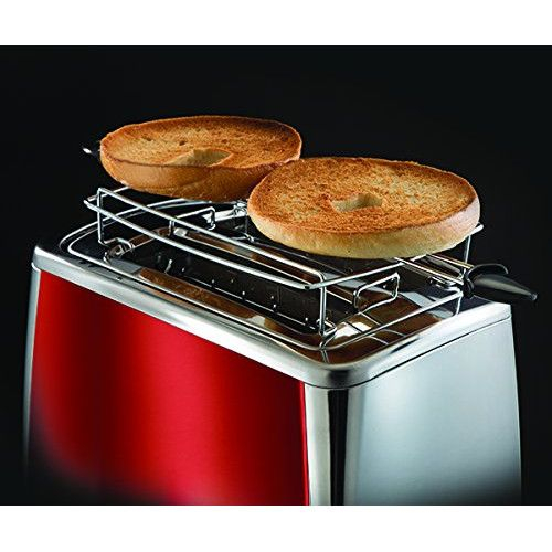 Prajitor de paine Russell Hobbs Luna, 2 fante, prajire rapida 55%, gratar chifle, tava firimituri detasabila, rosu [2]