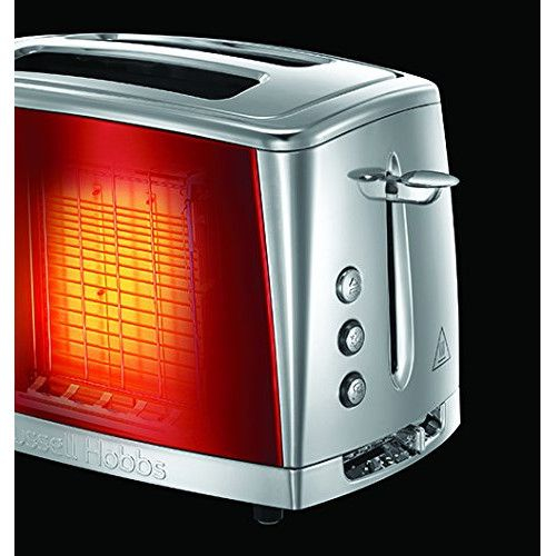 Prajitor de paine Russell Hobbs Luna, 2 fante, prajire rapida 55%, gratar chifle, tava firimituri detasabila, rosu [3]