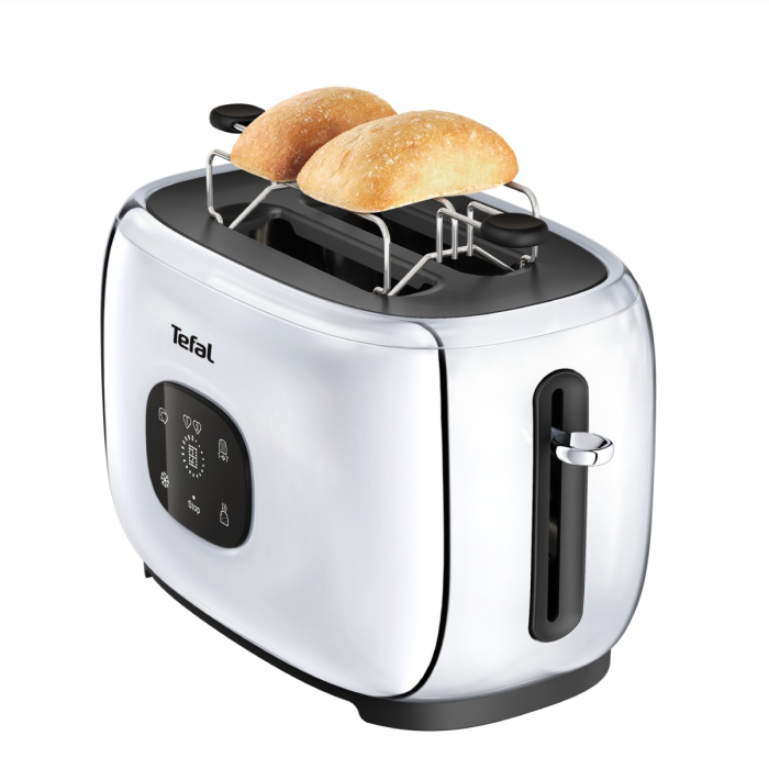 Prajitor de paine Tefal Majestuo TT883D10, 1050W, 7 trepte de rumenire, functie dezghetare, reincalzire, tava detasabila firimituri, argintiu [2]