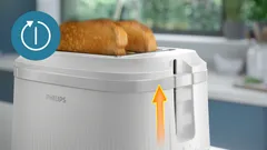 Prajitor paine Philips HD2511/00, 900 W, 8 trepte, 278 mm, 167 mm, 175 mm, 1.41 kg, 2 felii, functie decongelare, Alb [11]