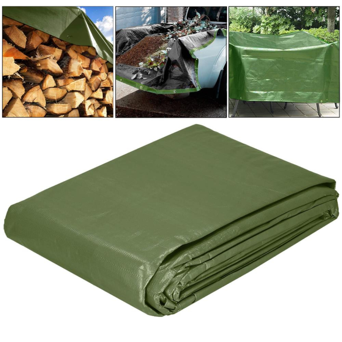 Prelata din polietilena impermeabila laminata, 100g/m2, 4x5 m, verde [8]