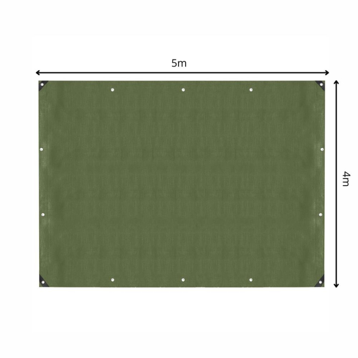 Prelata din polietilena impermeabila laminata, 100g/m2, 4x5 m, verde [24]