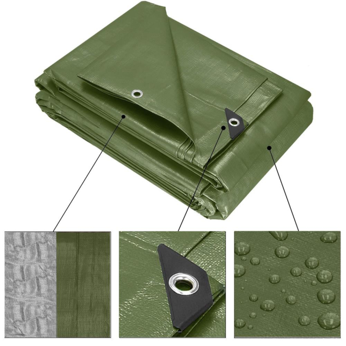 Prelata din polietilena impermeabila laminata, 120g/m2, 2x3m, verde [21]