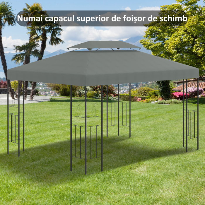  Prelata pentru Foisor 4x3 m cu 2 Niveluri, gri [2]