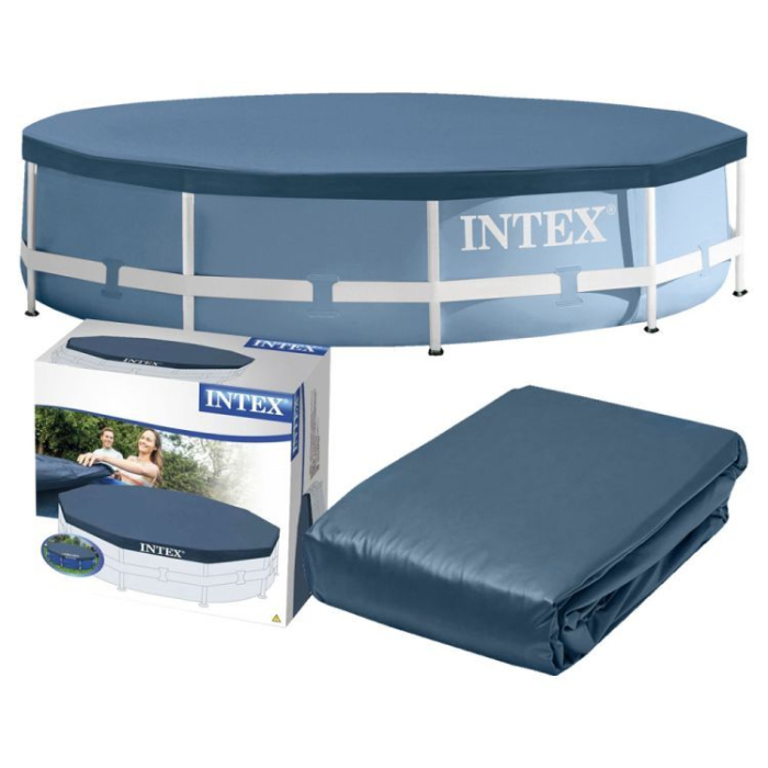 Prelata rotunda pentru piscina Intex 28031, D366xH25 cm, PVC, bleumarin [5]