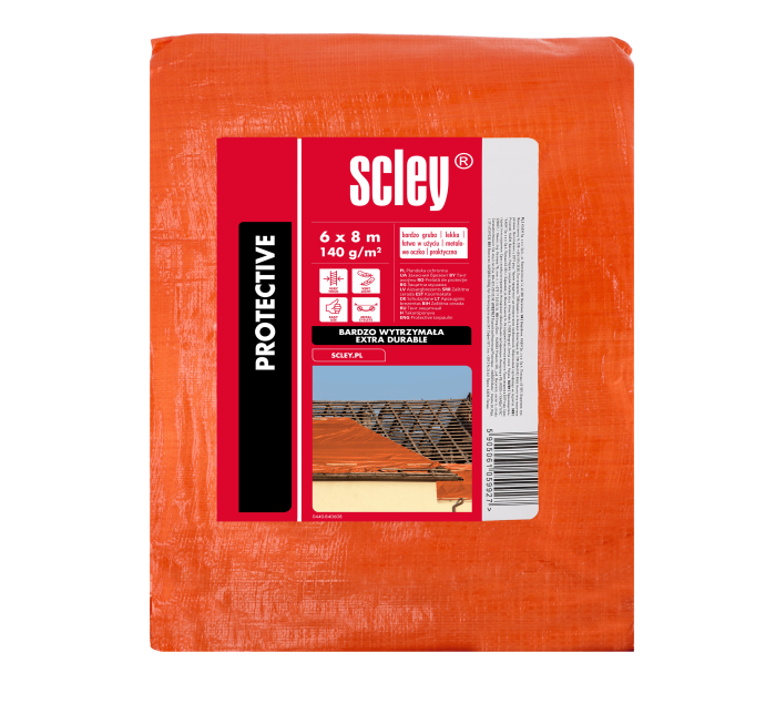 Prelata Scley portocalie, greutate 140 gr/m2, 6 x 8 m [2]