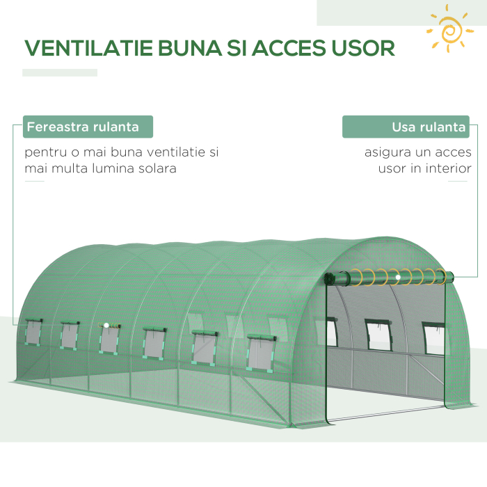 Prelata Sera 6×3×2 m - Cu 12 Ferestre, Usa Rulanta si Margini [4]